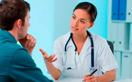 Врач говорит с пациентом